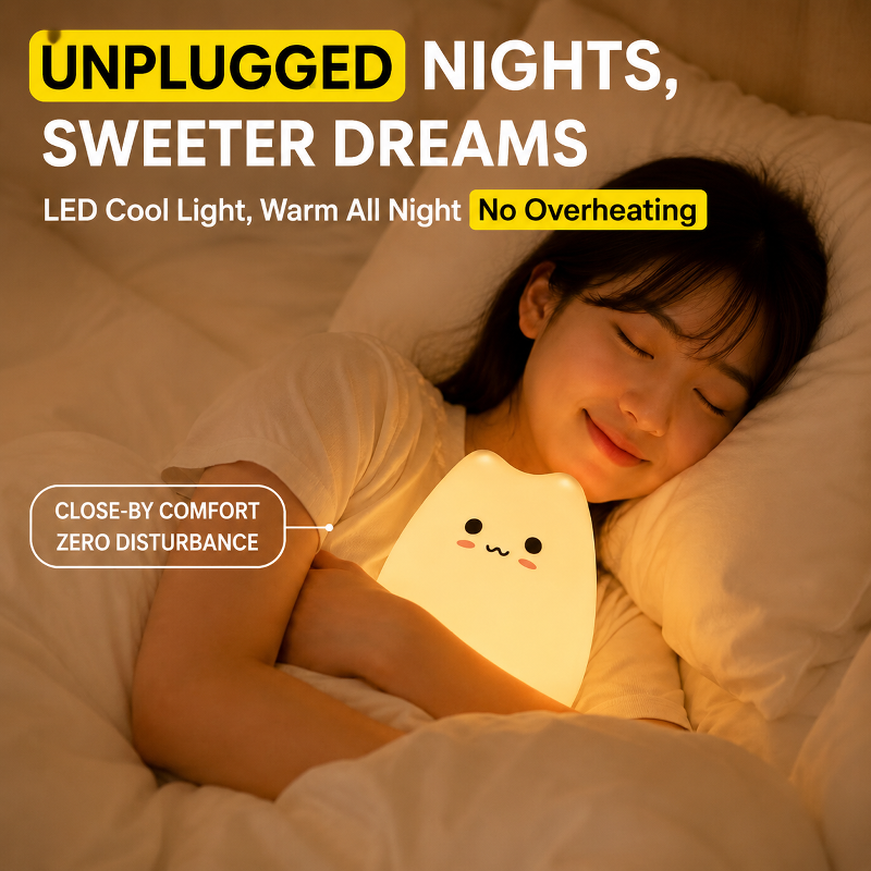 JMY Cartoon Shaped Silicone Slap Lamp Children's Bedside Bedroom High-End Night Light LED Table Lamp