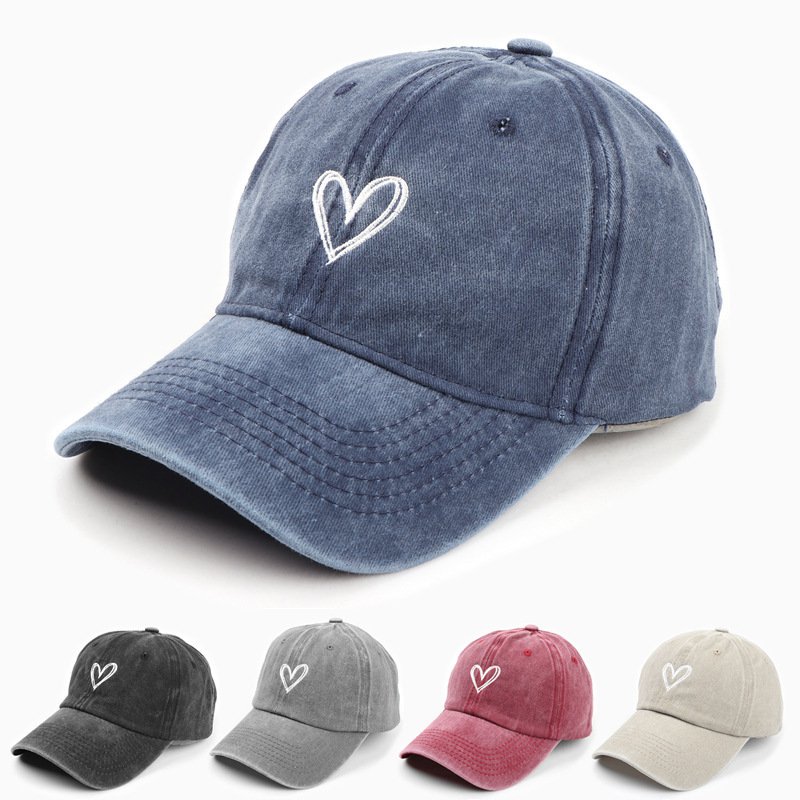 Washed Baseball Cap with Embroidery