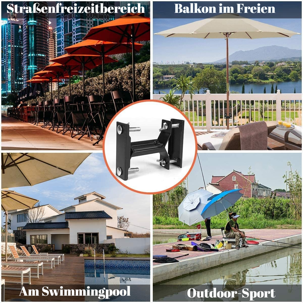 Befestigungsclips für Gartenschirme