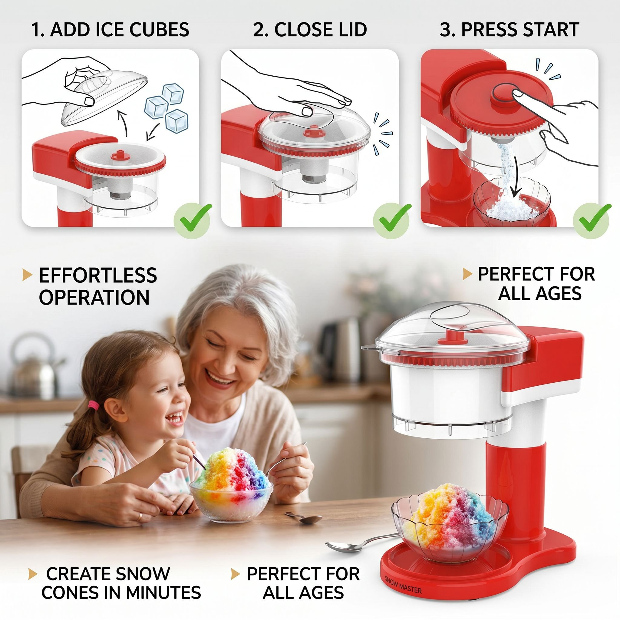 Household Electric Mini Ice Crusher Milk Tea Shop Slush Machine Electric Ice Shaver