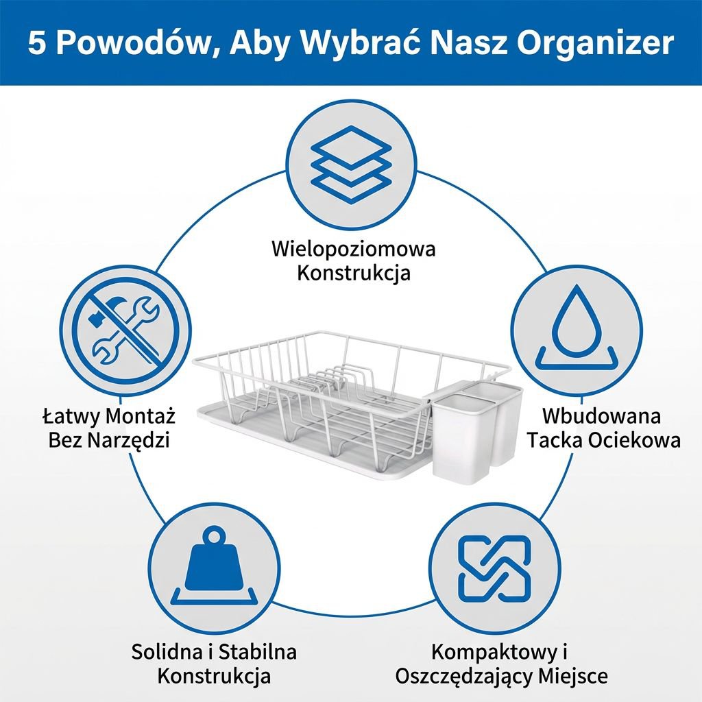 Stojak na naczynia kuchenne i pałeczki do przechowywania