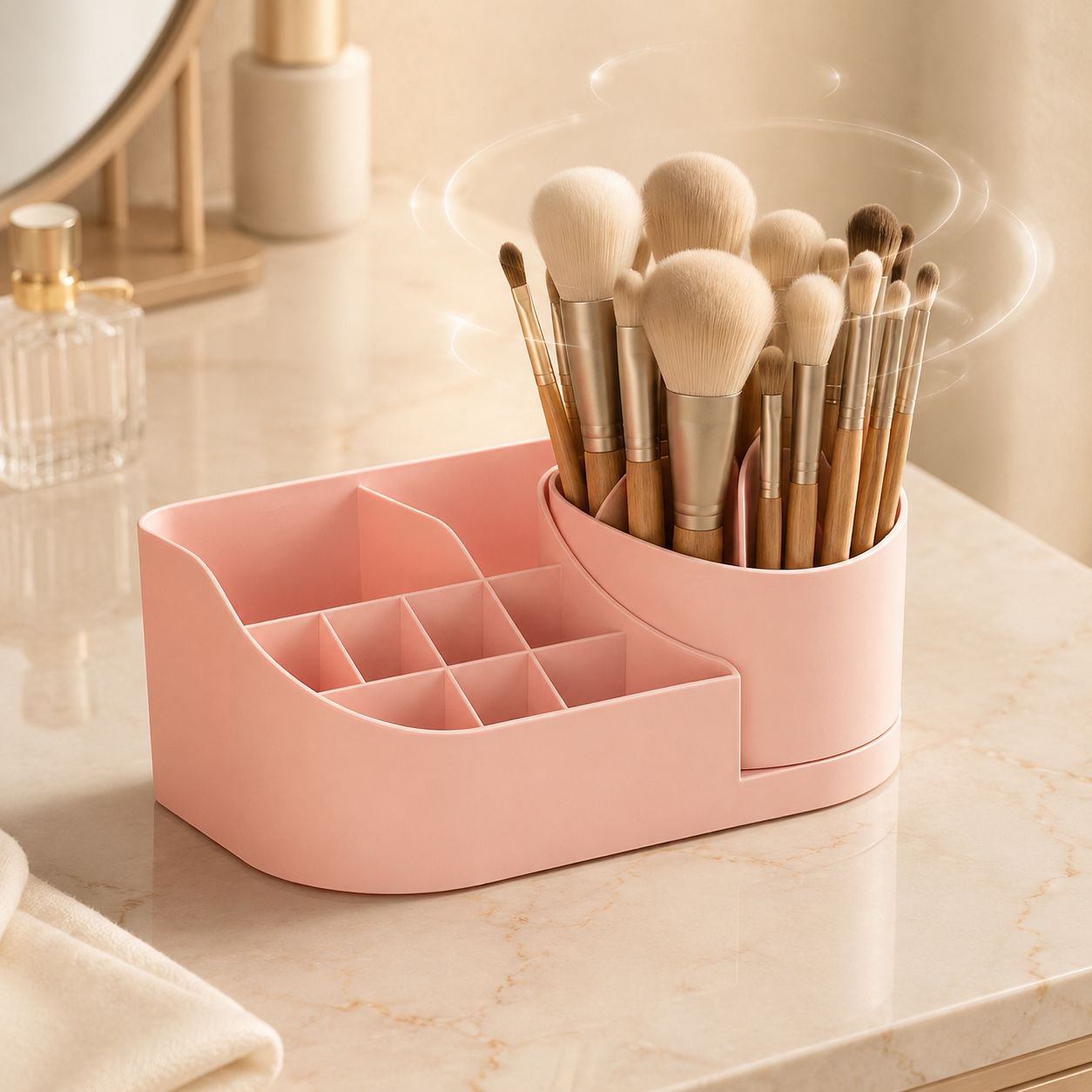 Multifunctional office organizer with 360-degree rotation