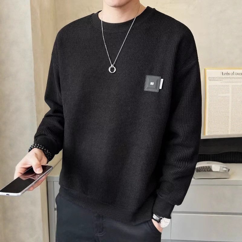 メンズ クルーネック トレーナー 長袖 Tシャツ 春秋 ロンT インナー トップス