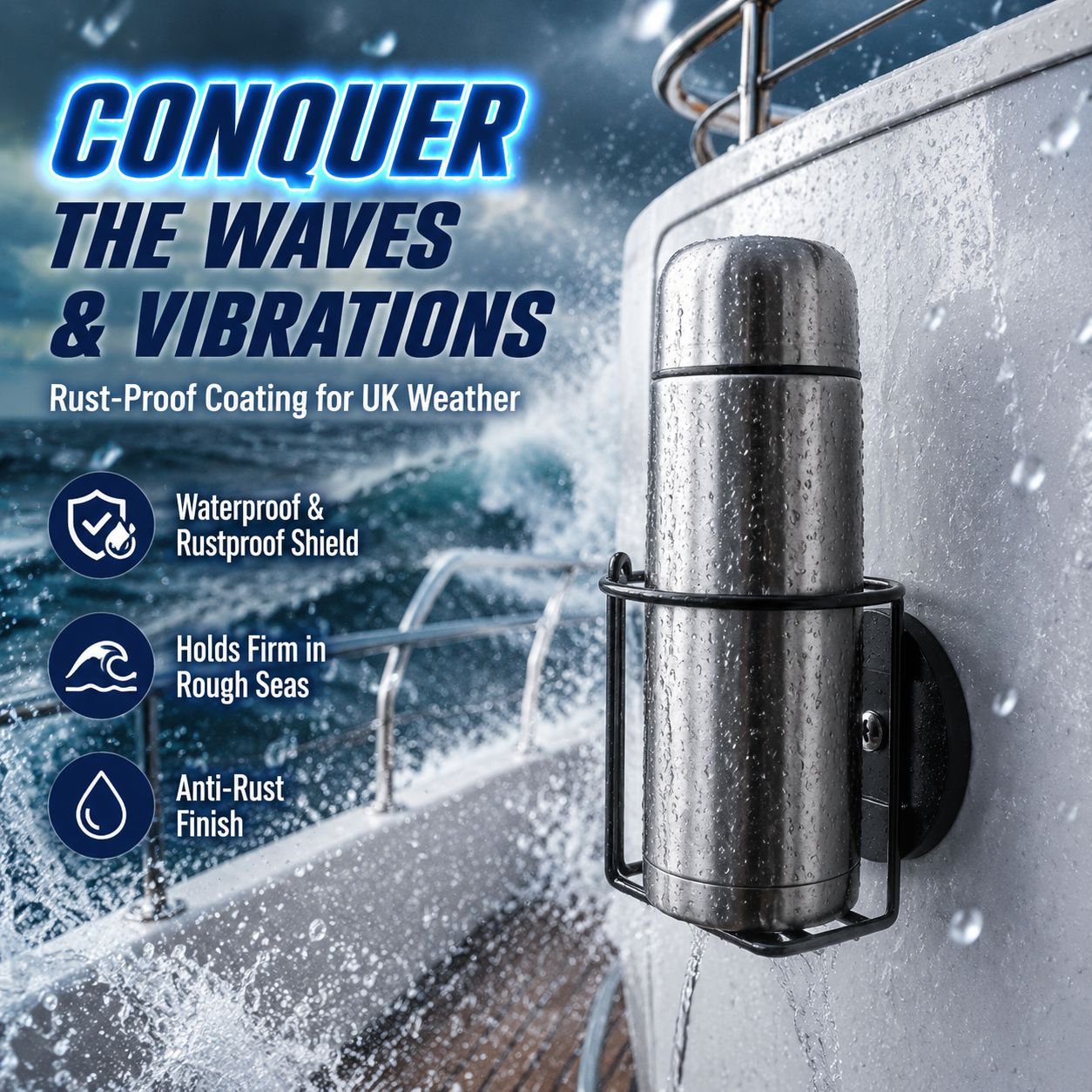 Magnetic Cup Holder Car Drink Rack, Suitable for Home and Marine Use
