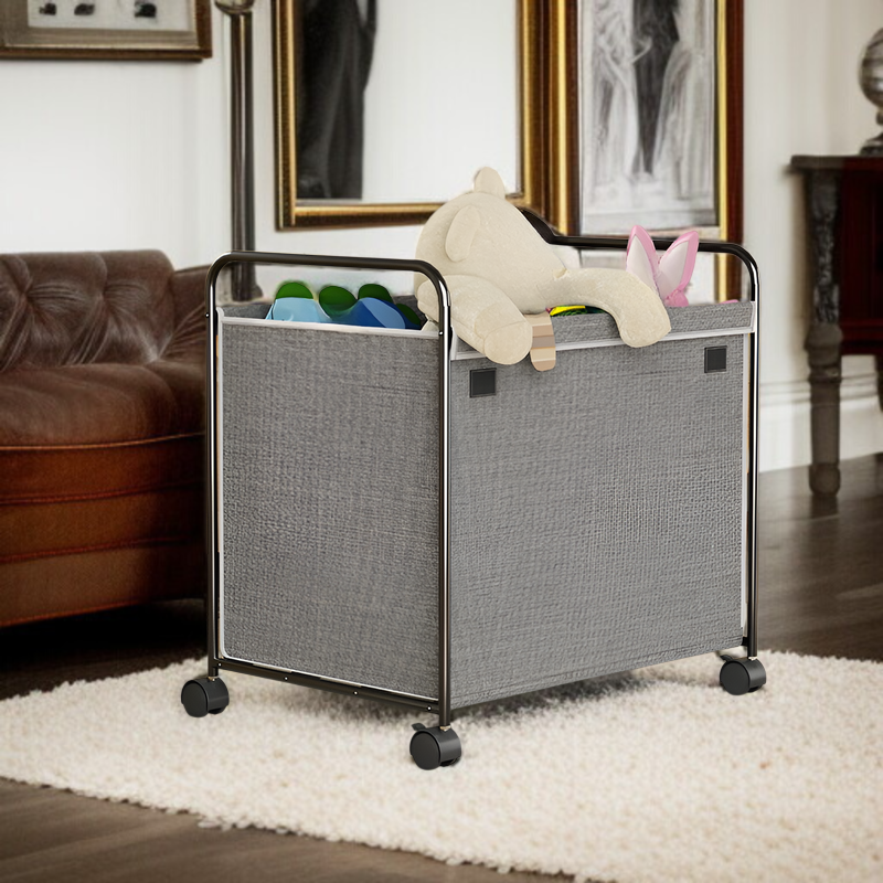 多機能可動式汚れた衣類バスケット全体画像