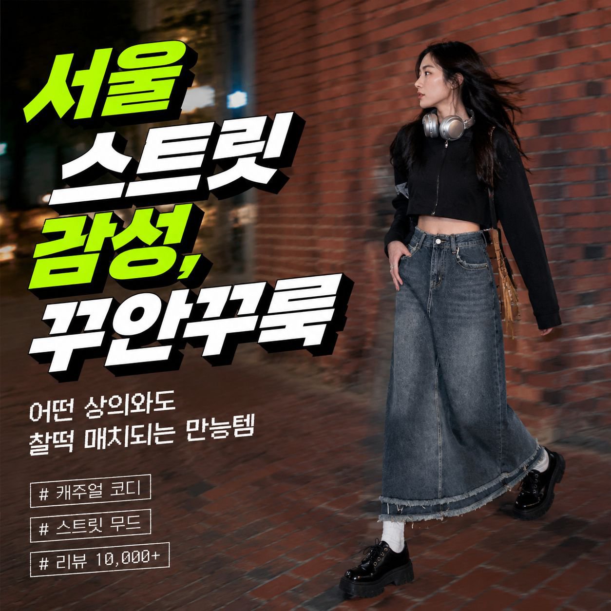 여성 하이웨스트 데님 A라인 미디 스커트, 슬림핏, 빈티지 프린지, 귀여운 스타일