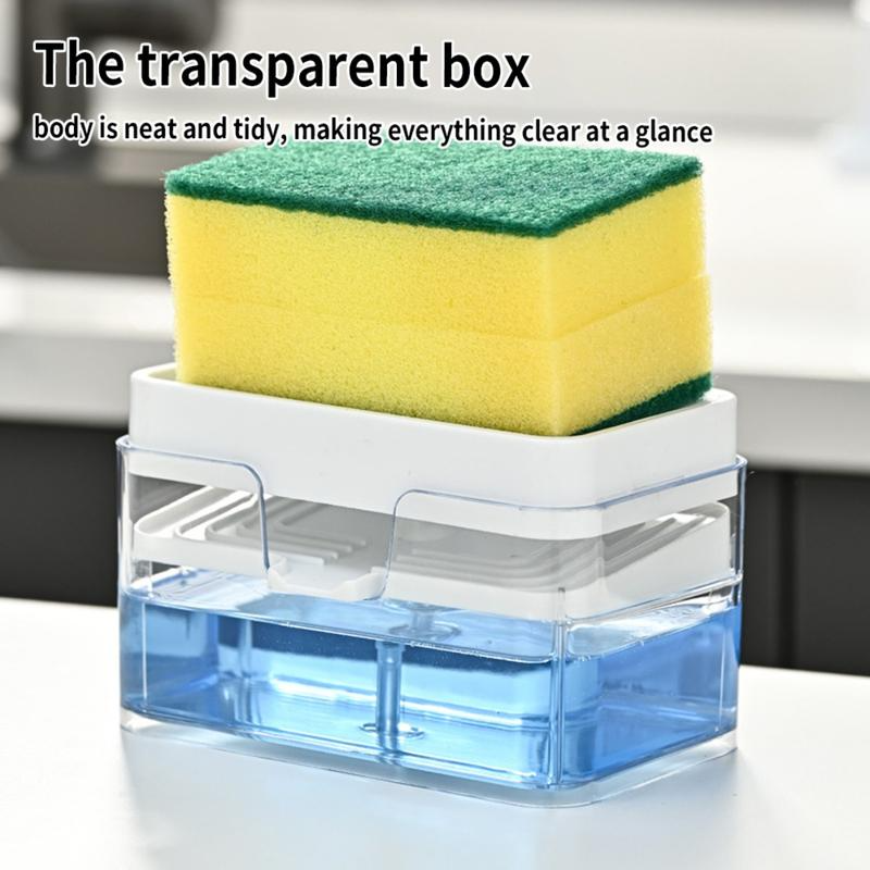 Dispensador automático de jabón multifuncional, fácil de presionar, ideal para limpieza de cocina