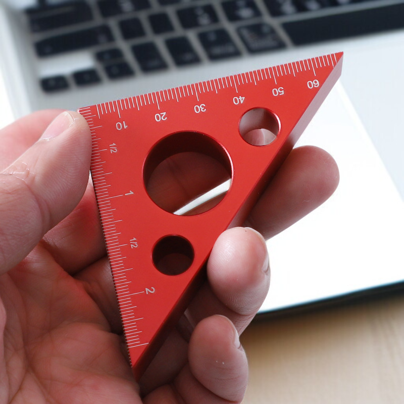 Metrisches und imperiales Maßlineal aus Aluminium