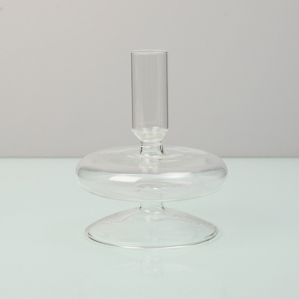 Black Glass Candle Holder, Modern Nordic Home Decoration