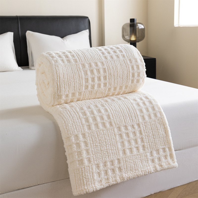 Double-Sided Fleece Waffle Jacquard