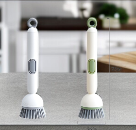 長い柄付き回転式掃除ブラシ
