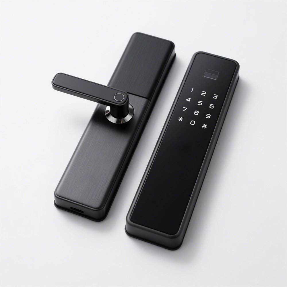 Bezpečnostní ocelový zámek dveří detail