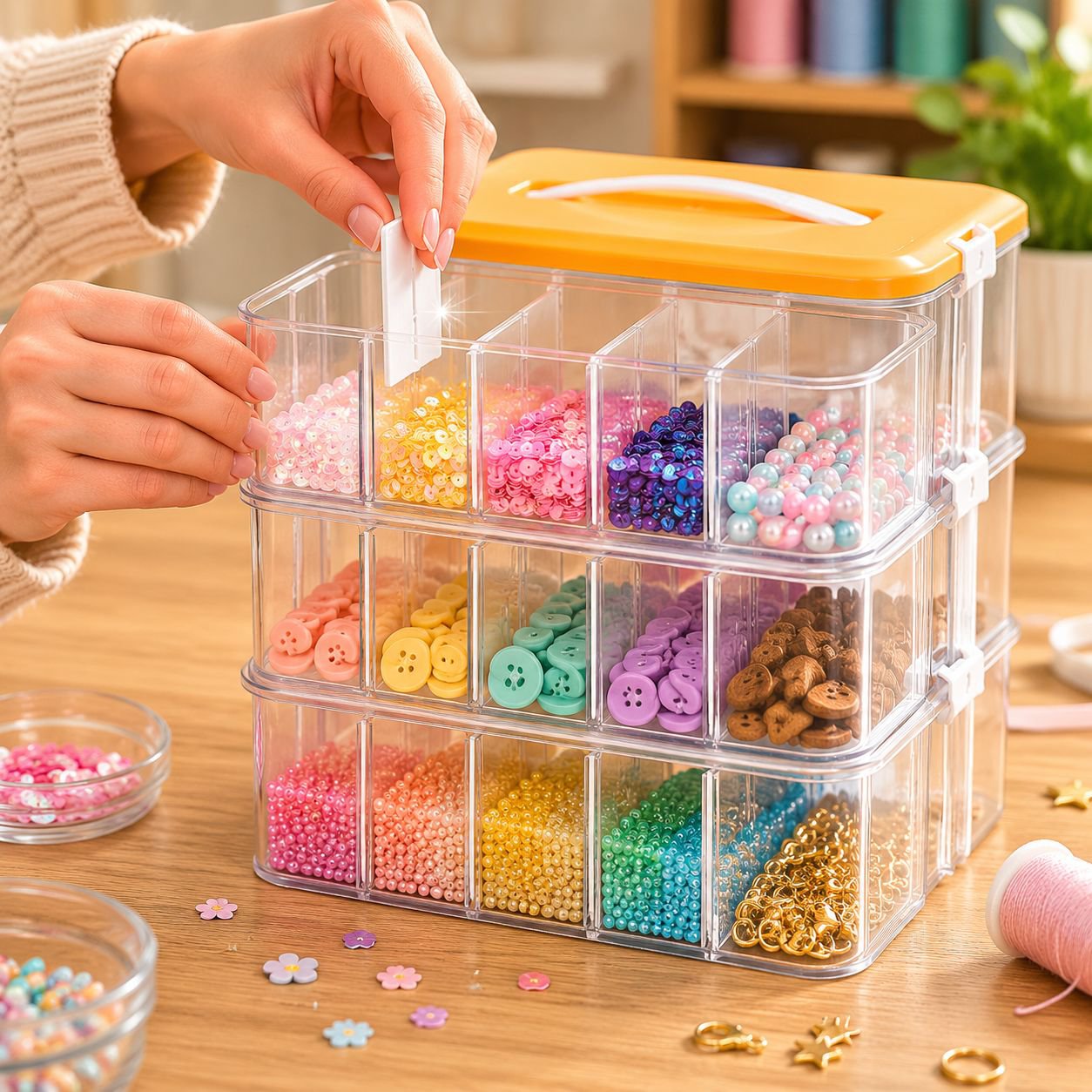 Caja de almacenamiento transparente de gran capacidad