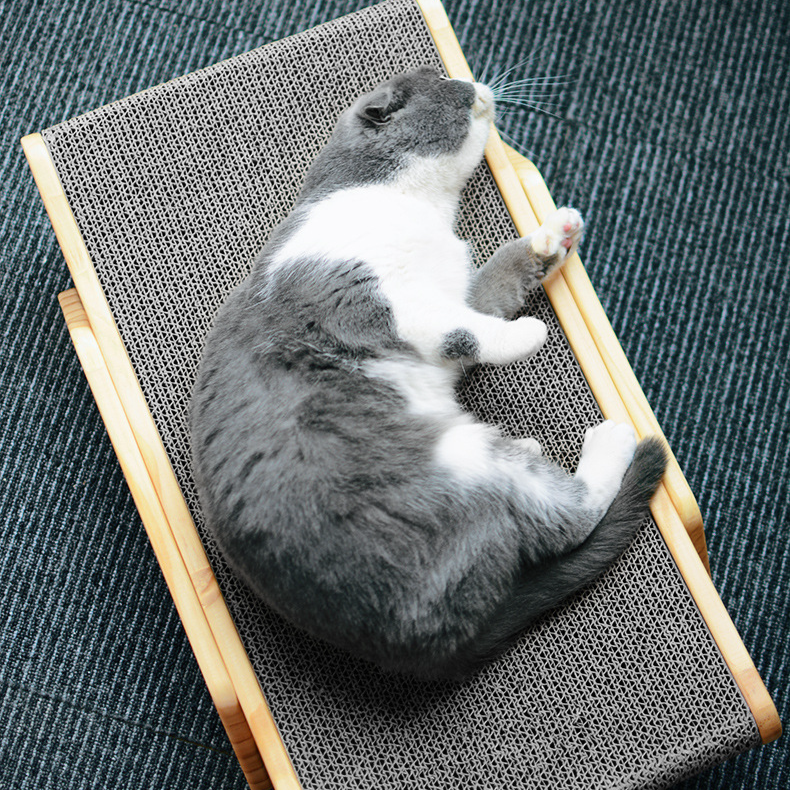 Three in one vertical deformable cat scratching board bed