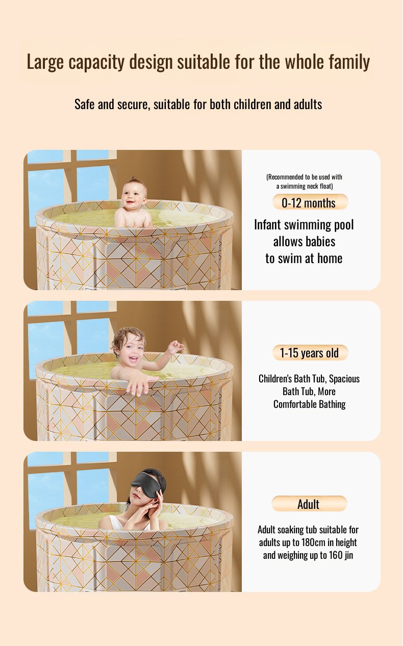 Modern design foldable bathtub for apartments