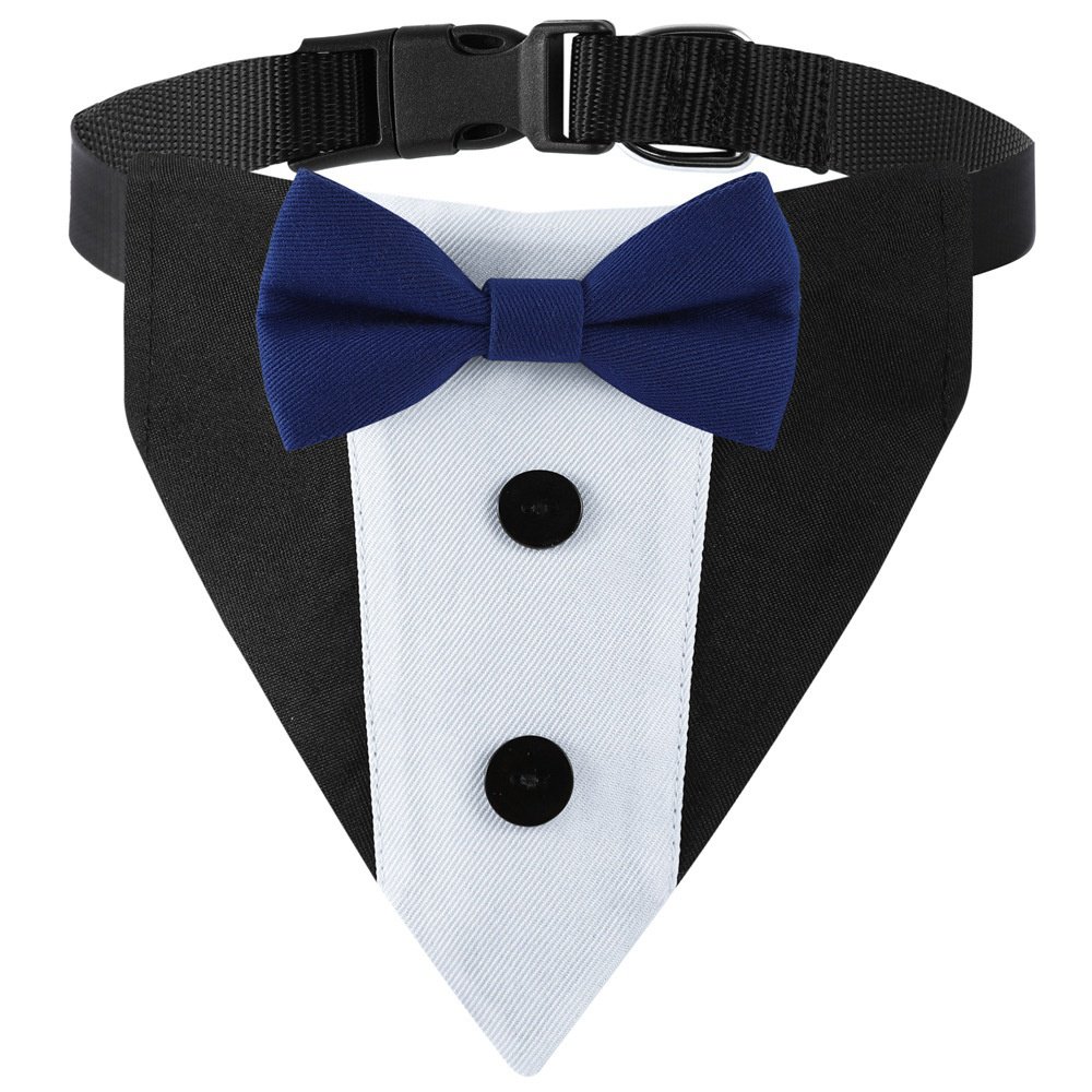 Pet Drool Bib Large Dog Bow Tie Triangular Bandana