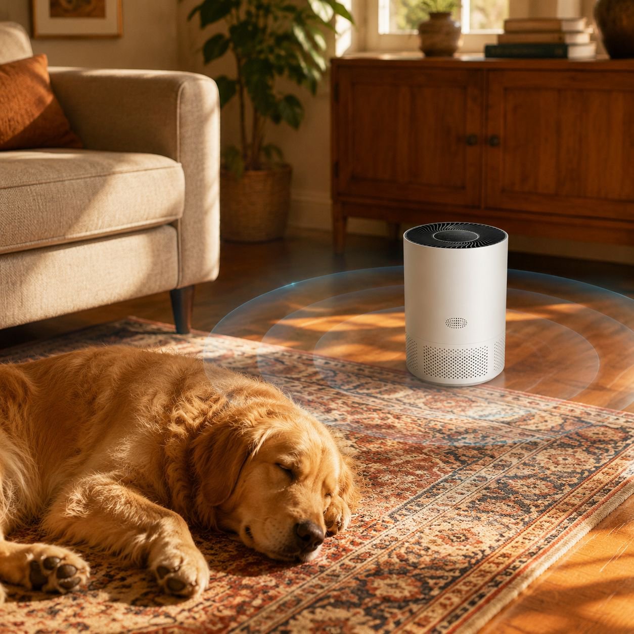 Portable air purifier with HEPA filtration