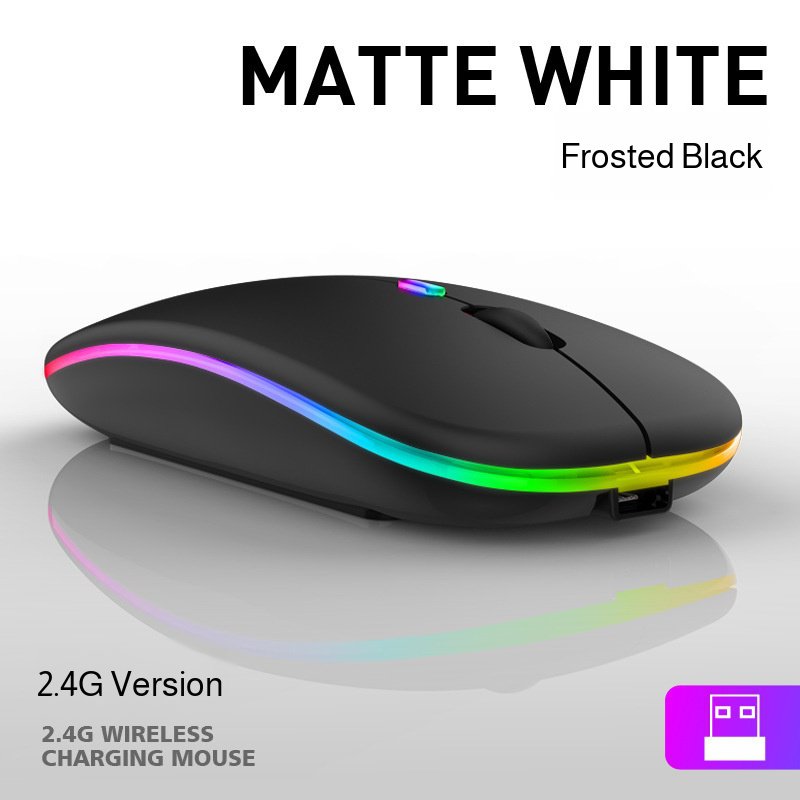 Ratón gamer silencioso para chicas, inalámbrico, blanco brillante