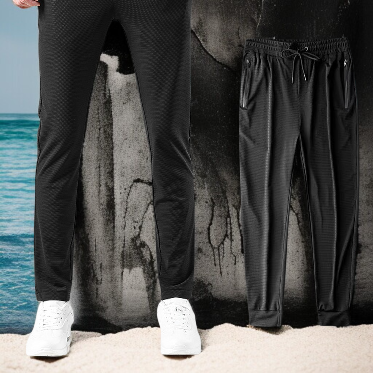 통기성 좋은 메쉬 캐주얼 팬츠 착용컷