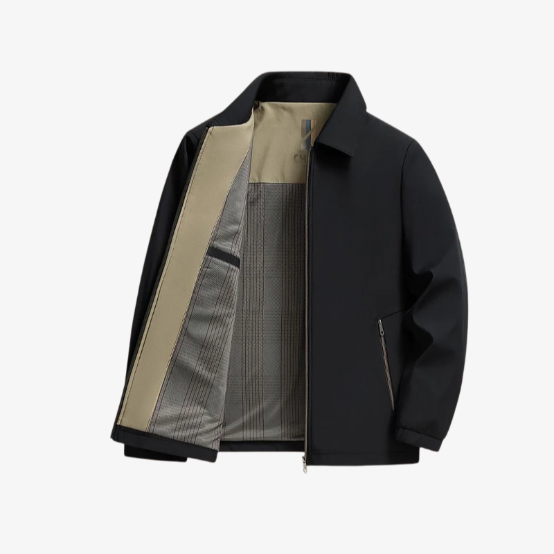 スタイリッシュなチャイナカラーアウター男性用