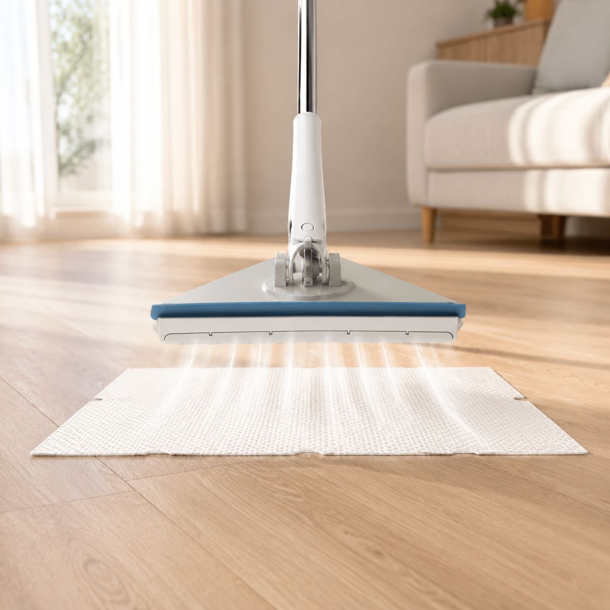 Triangular clip handle cotton face towel for household cleaning