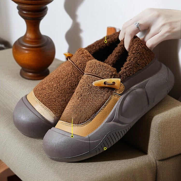 따뜻한 융털 쿠션 창 여성 로퍼 디테일