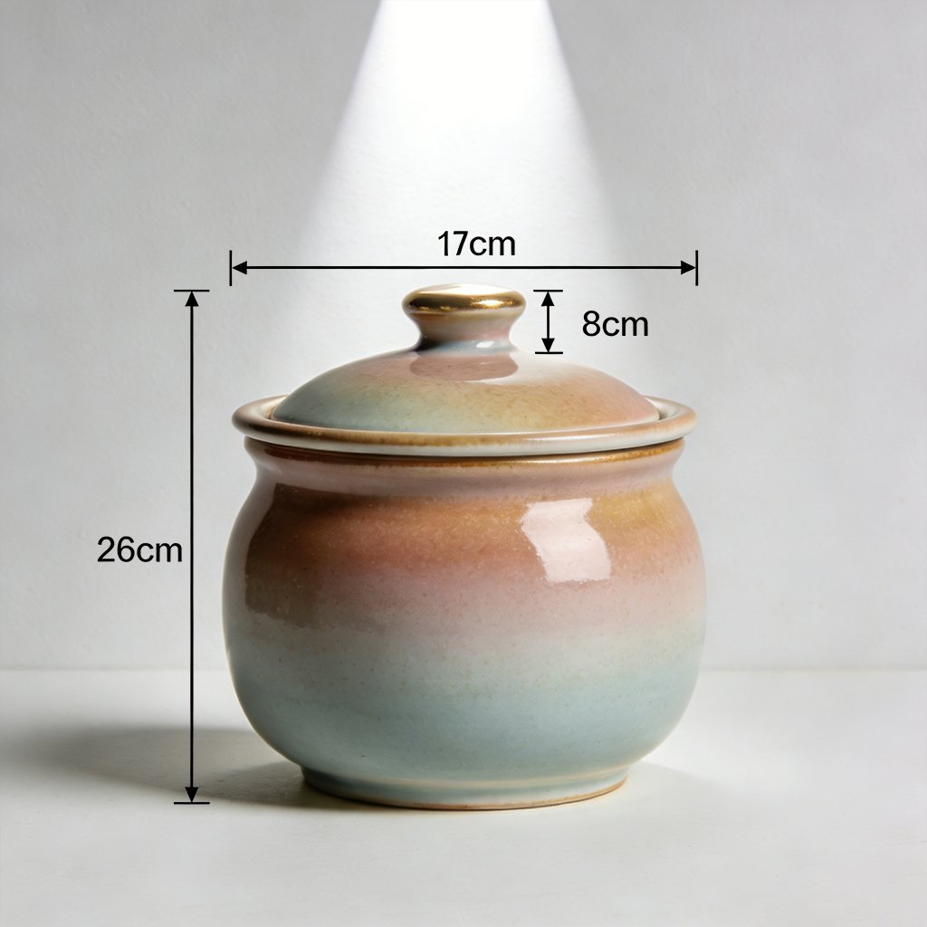 Ceramic salt and sugar containers with spoons included