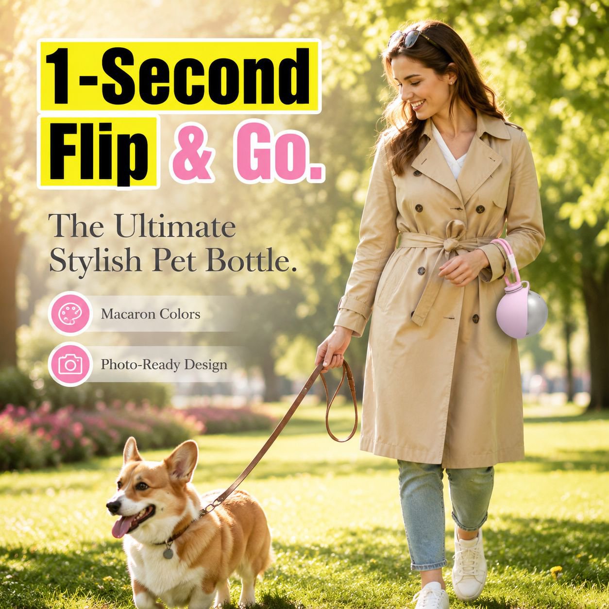 304 Stainless Steel Pet Water Bottle