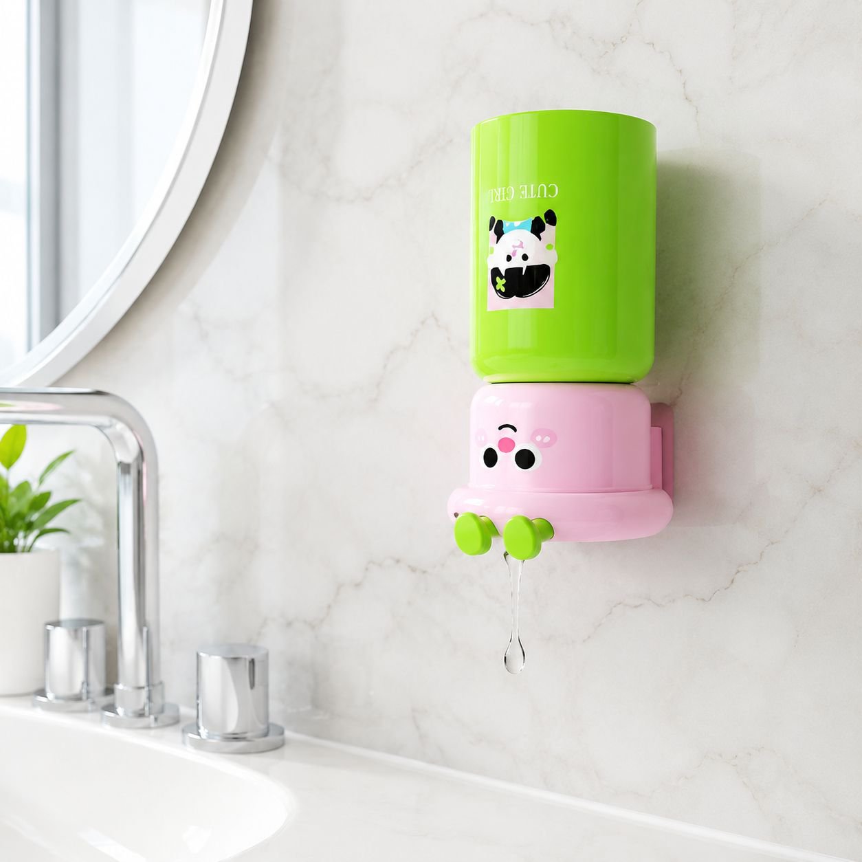 Porte-gobelet à brosse à dents magnétique style Dopamine coloré