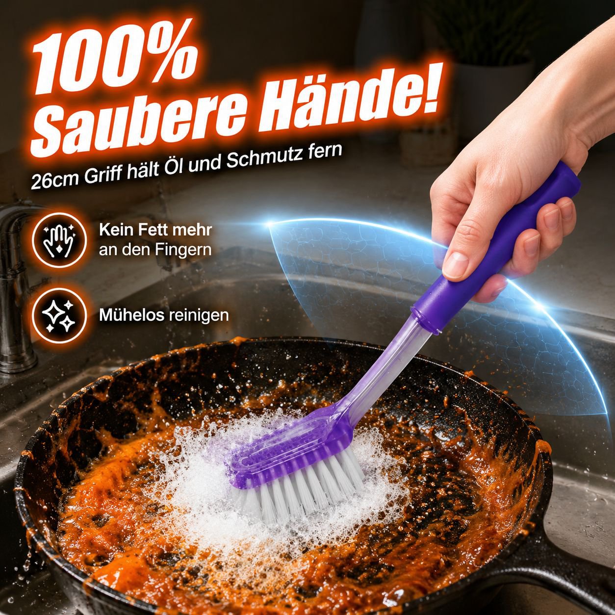 Samjeong Clean Master PET viereckige Schuhbürste