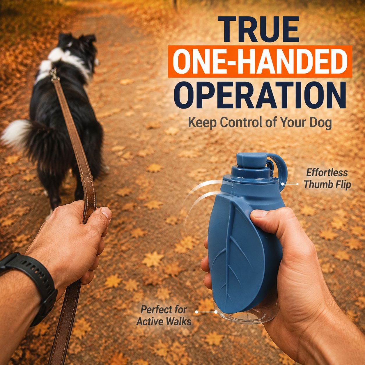 Outdoor Portable Pet Water Bottle with Foldable Bowl for Dogs and Cats