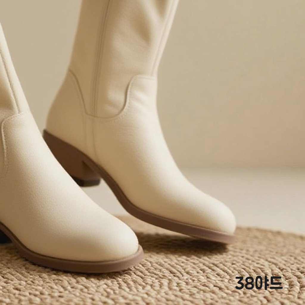 패션 앵클부츠 바닥 부분 확대 사진