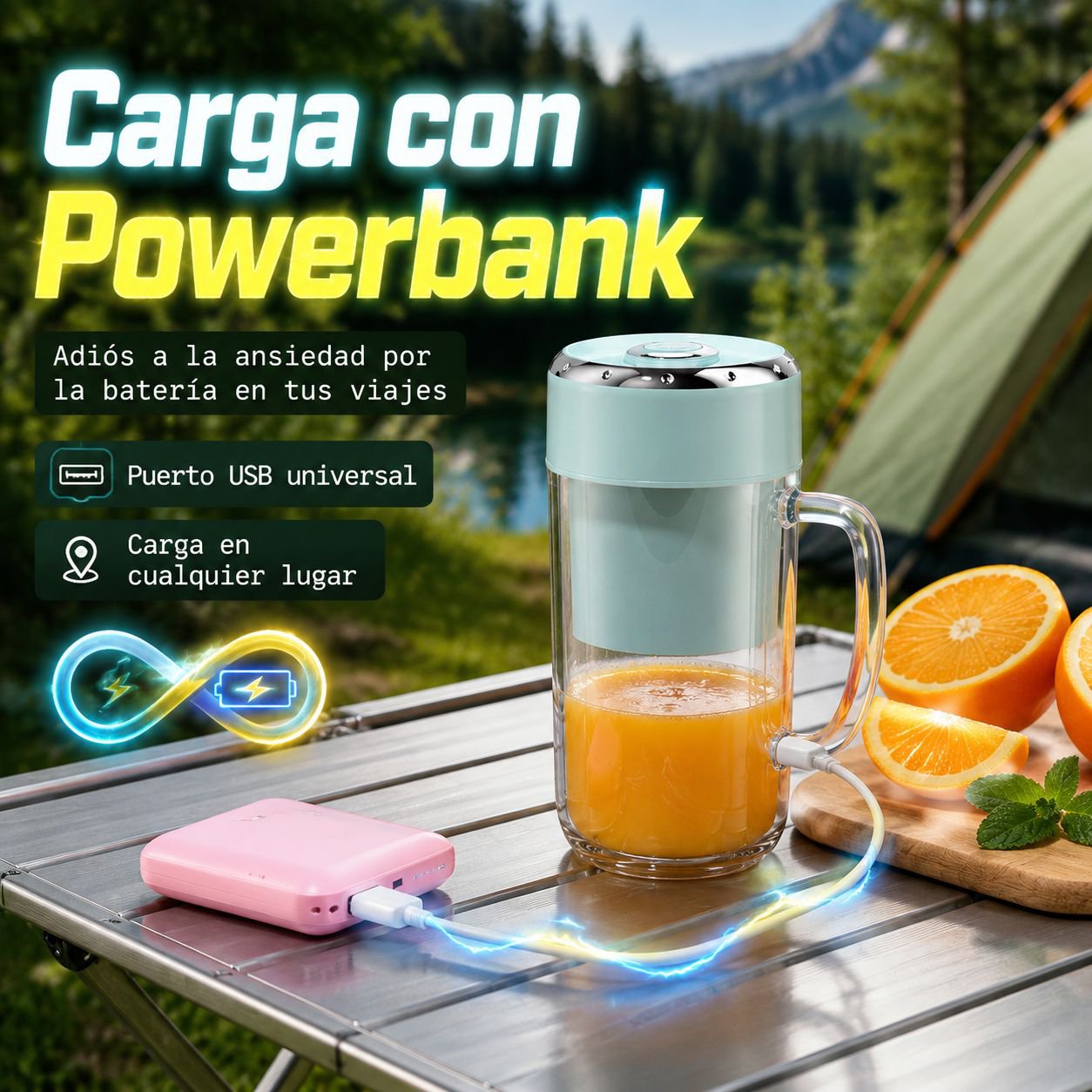 Nueva mini batidora portátil de jugos tamaño pequeño