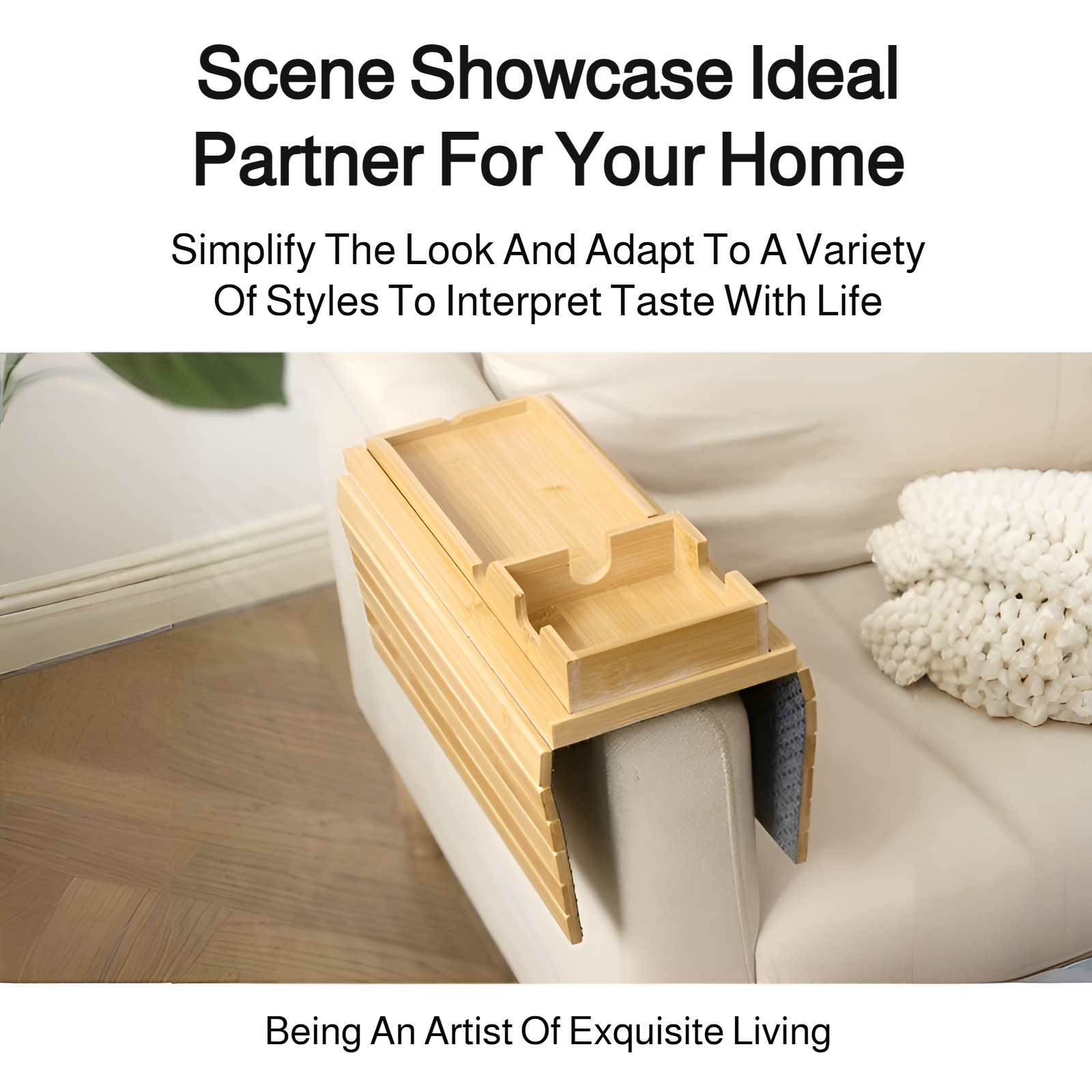 Bandeja magnética desmontable para sofás de madera, reposabrazos laterales de sofá de sala de estar,