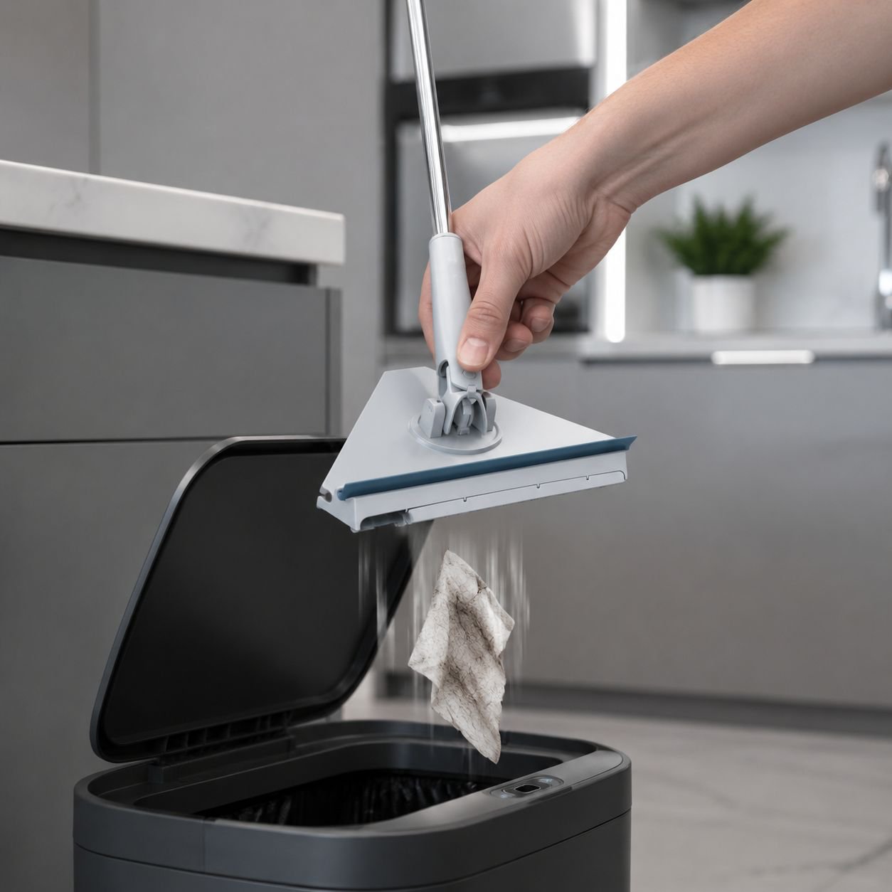 Triangular handle cotton towel for efficient cleaning