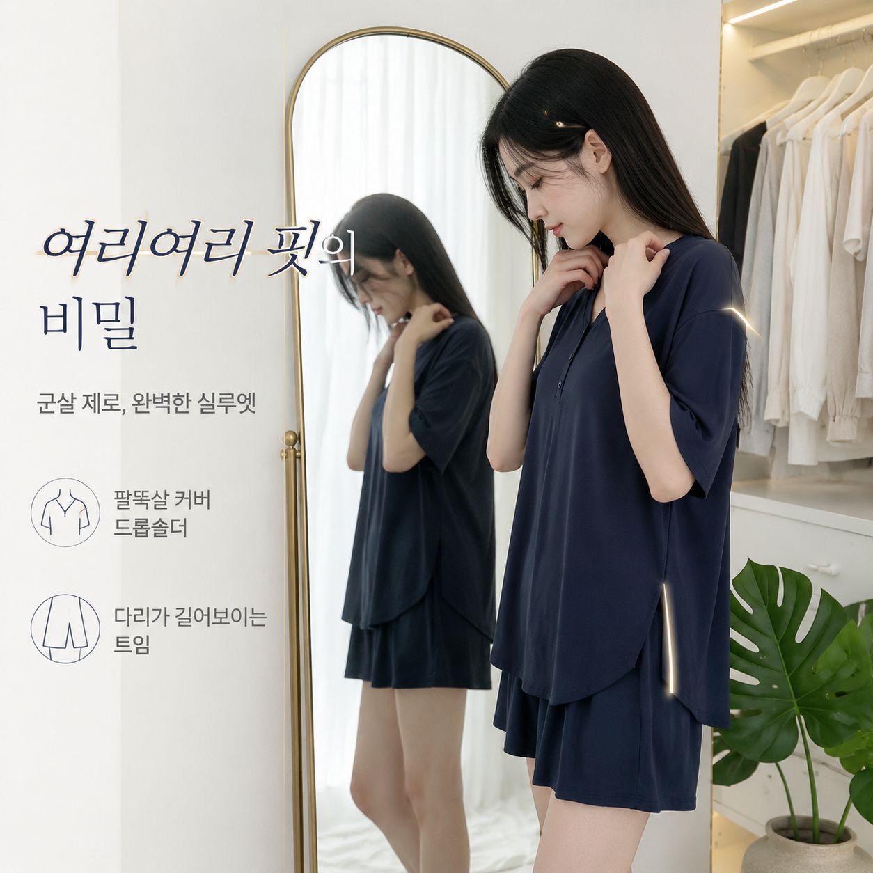 년 봄여름 신상 라이오셀 여성 쿨링 홈웨어 세트 투피스 반팔 반바지