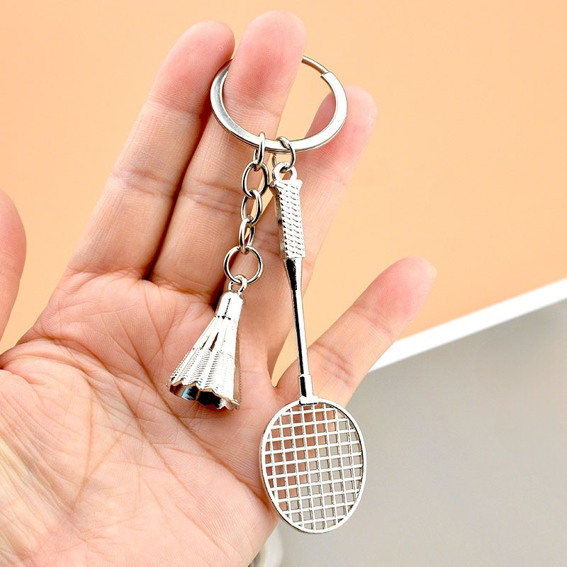 Badminton Racket Keychain