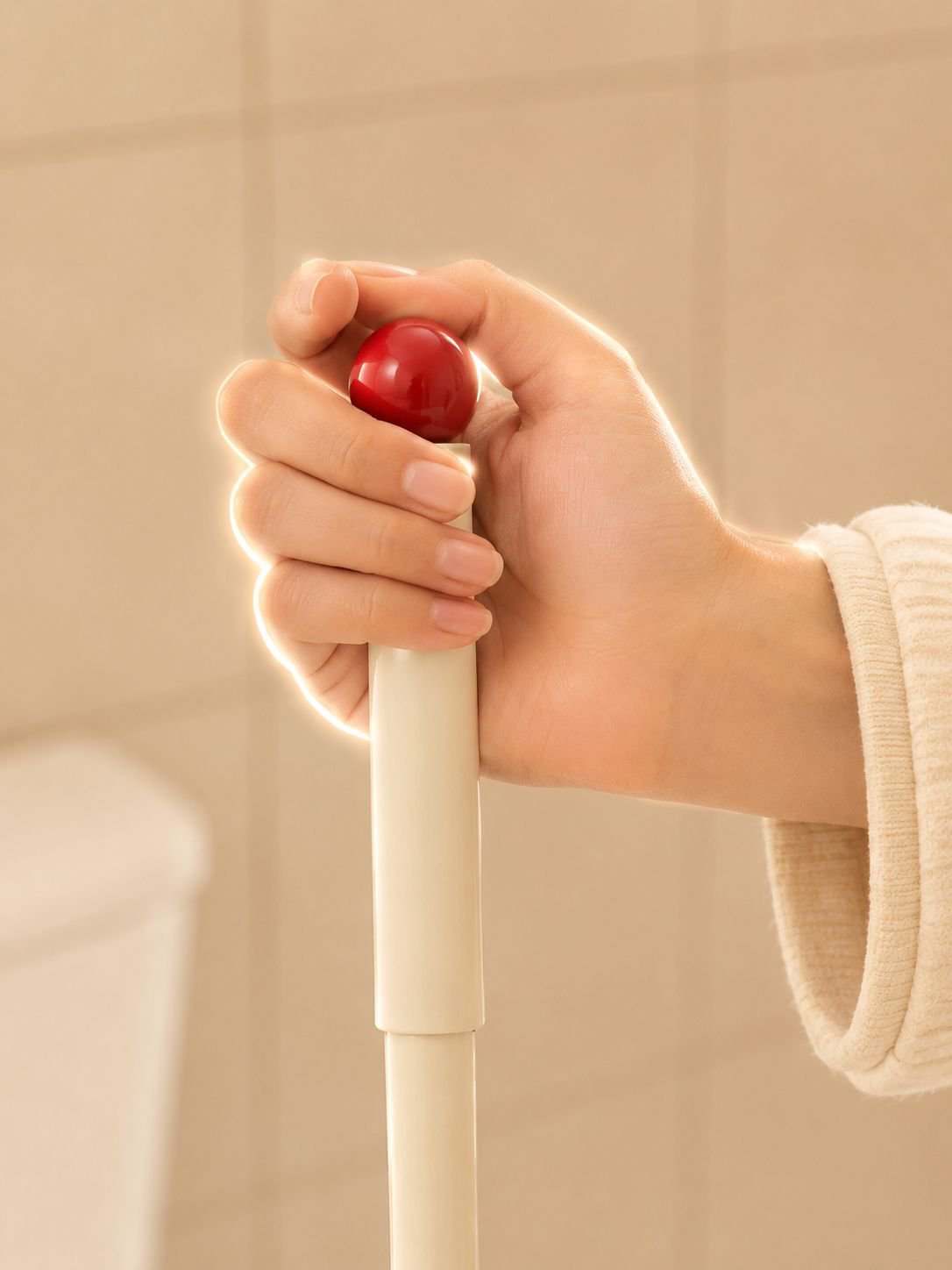 Toilet brush and holder set for home