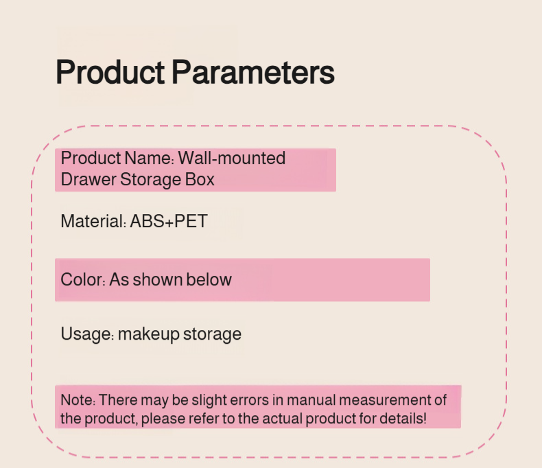 Multi-drawer box used for makeup storage