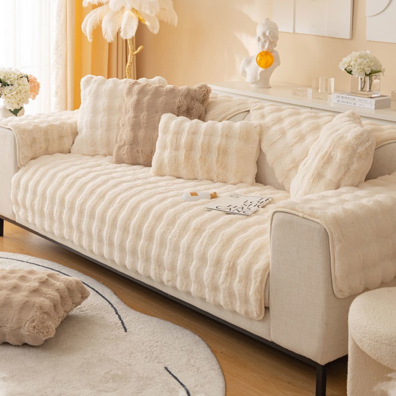 ผ้าคลุมโซฟาขนกระต่าย