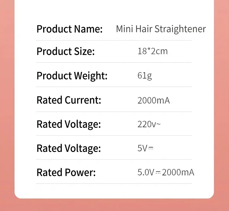 Compact hair styling tool for air bangs