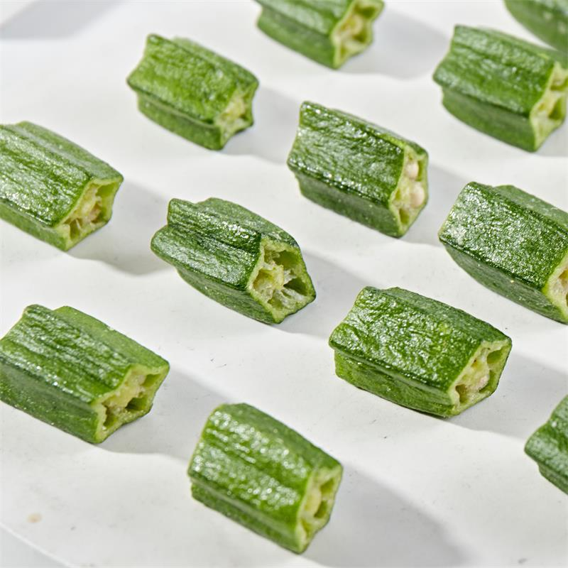 40g dried vegetable snack, dehydrated fruit and vegetable crisps, okra chips