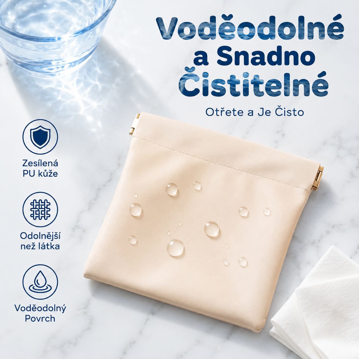 Automaticky zavírací kapsa na drobnosti