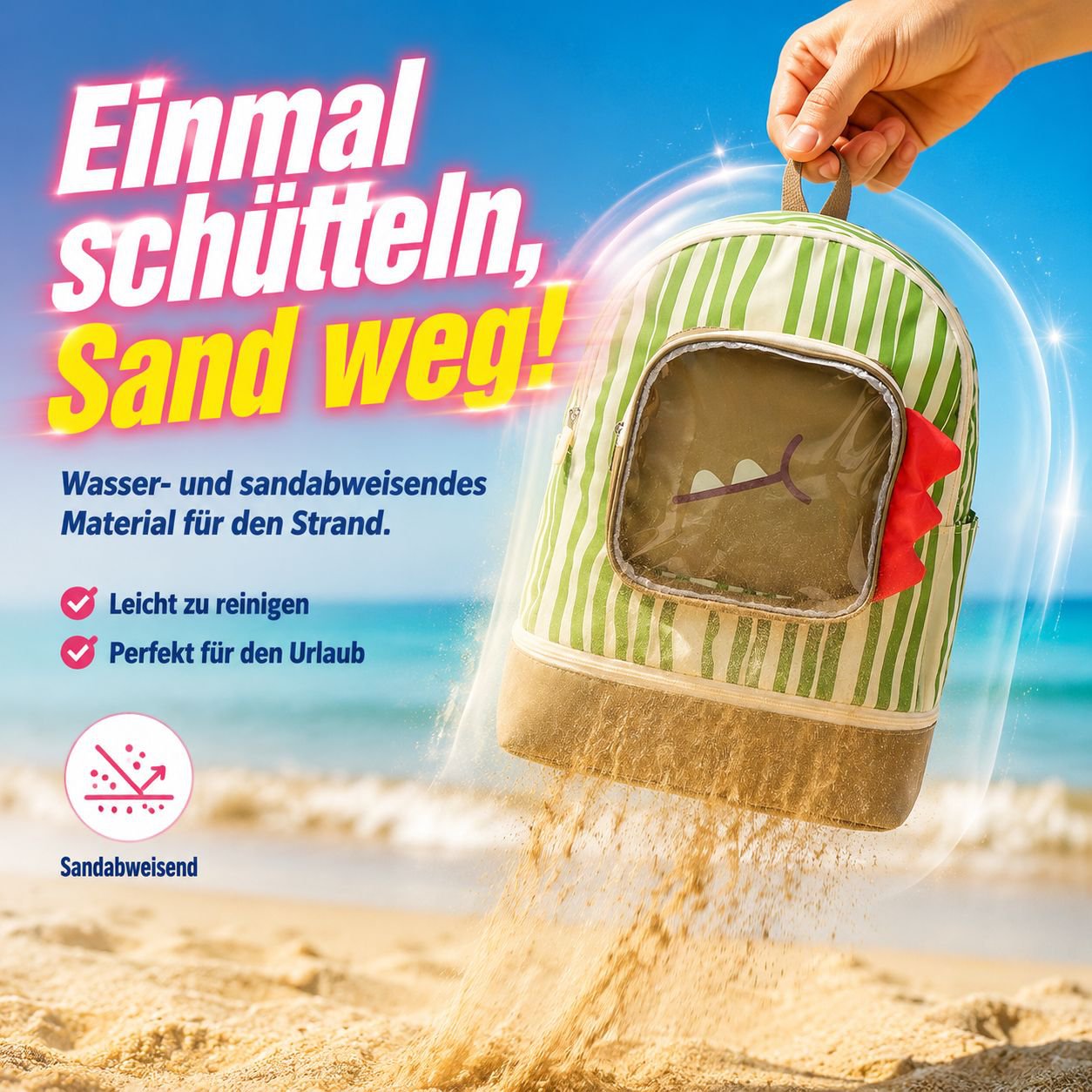 Wasserfeste Aufbewahrungstasche mit Nass-Trocken-Trennung