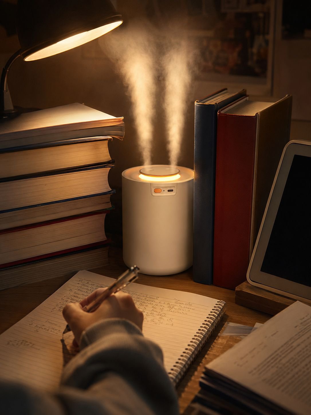 USB powered double head spray humidifier