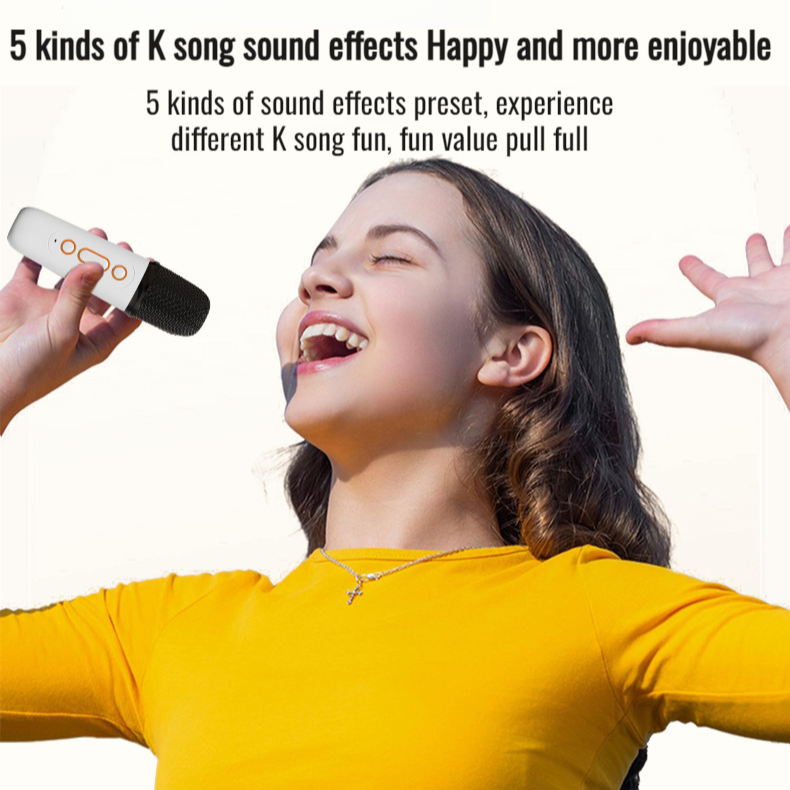 Altavoz portátil con micrófono integrado para karaoke infantil y al aire libre