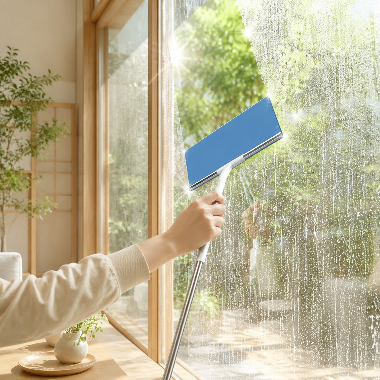 家庭用窓クリーナーブラシの全体画像