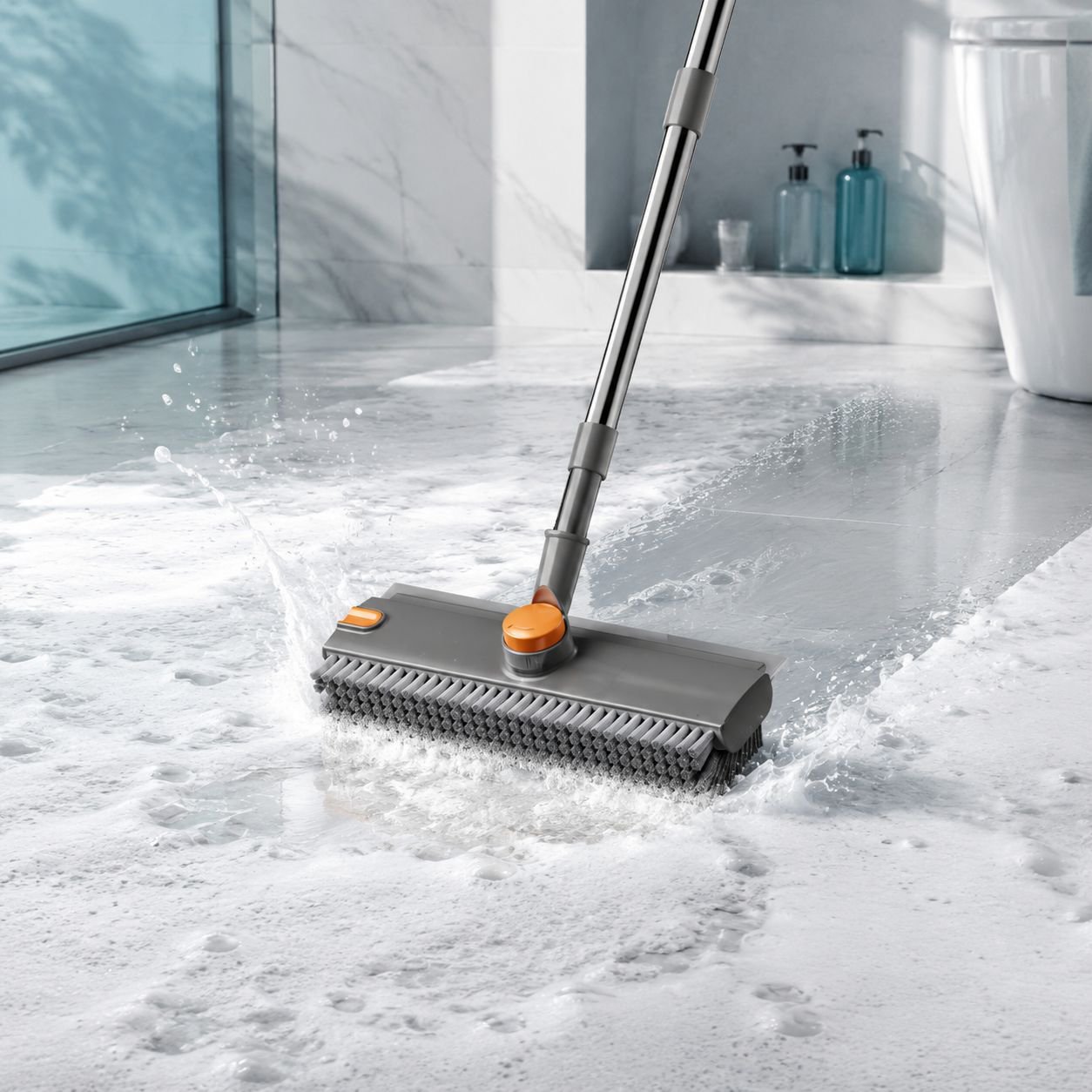 Multi-Functional 360° Rotating V-Shaped Floor Brush front view