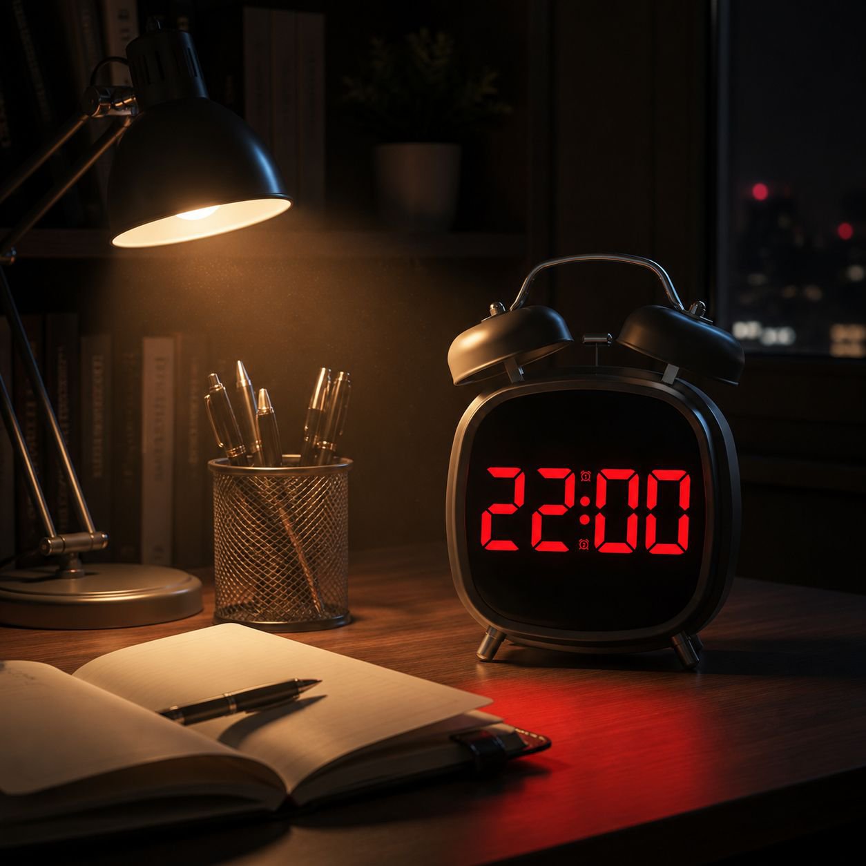 Sturdy metal construction loud bell alarm clock