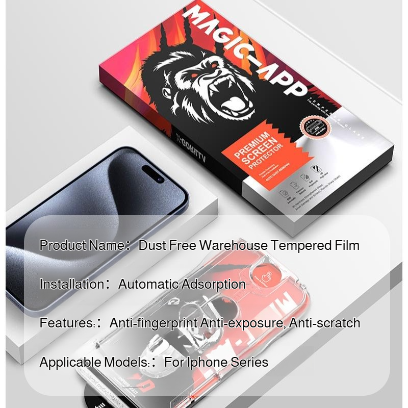 Apple Gorilla Tempered Film High Aluminum Dustless Protective Film